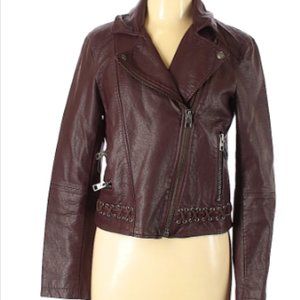 Purple Faux Leather Jacket